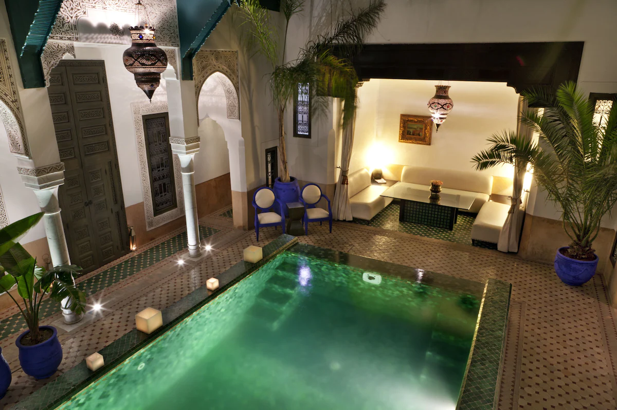 Exercise and lap pool at Riad Farnatchi