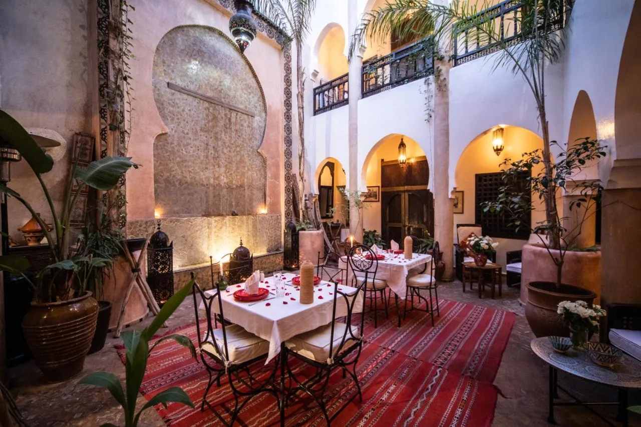 Inside Riad Mur Akush in Medina, Morocco