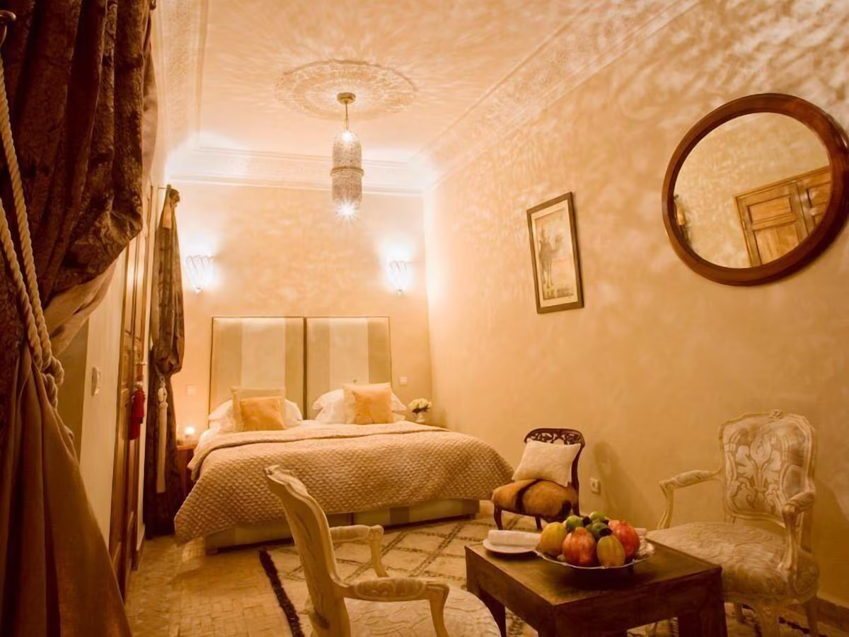 Suite (Rose) in Riad Zamzam with Egyptian cotton sheets, premium bedding, Select Comfort beds