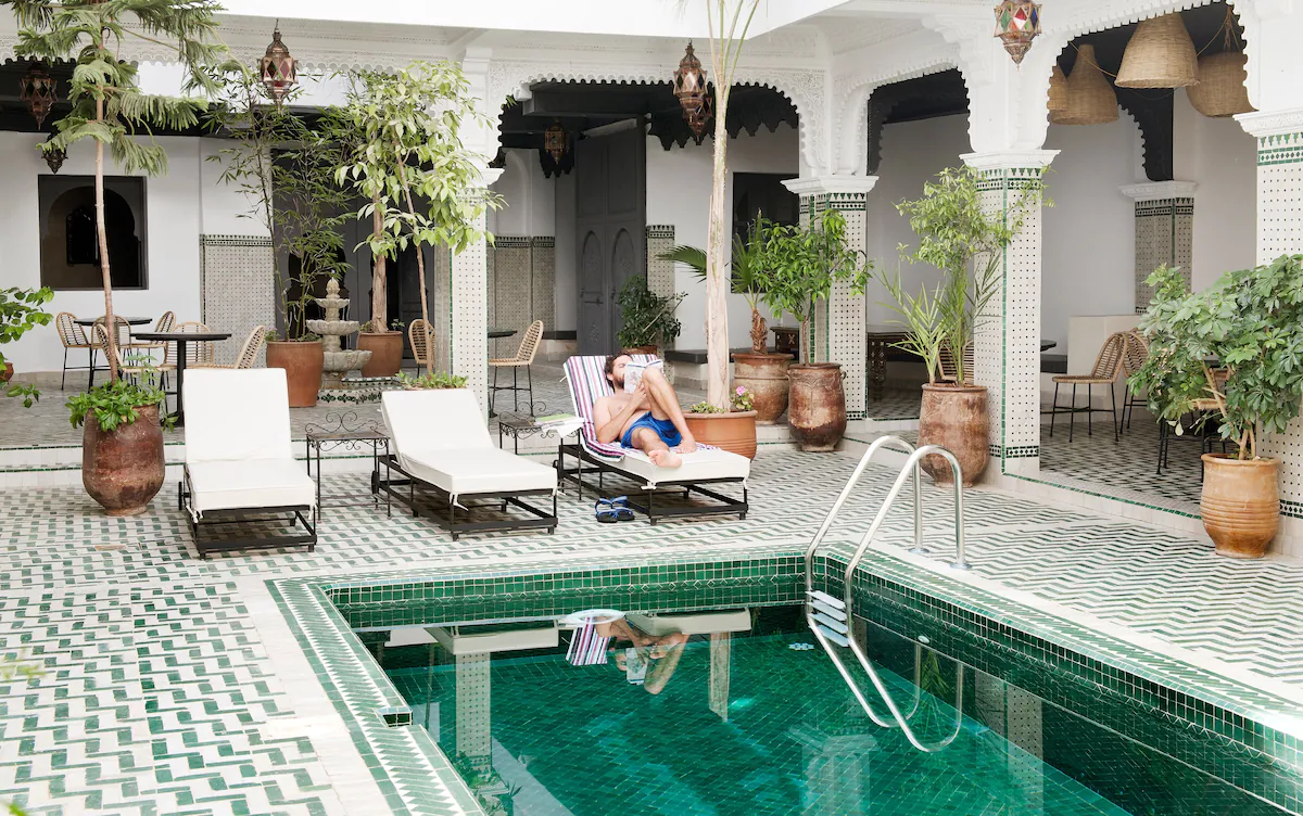 Exterior and pool area of Rodamon Riads - Marrakech