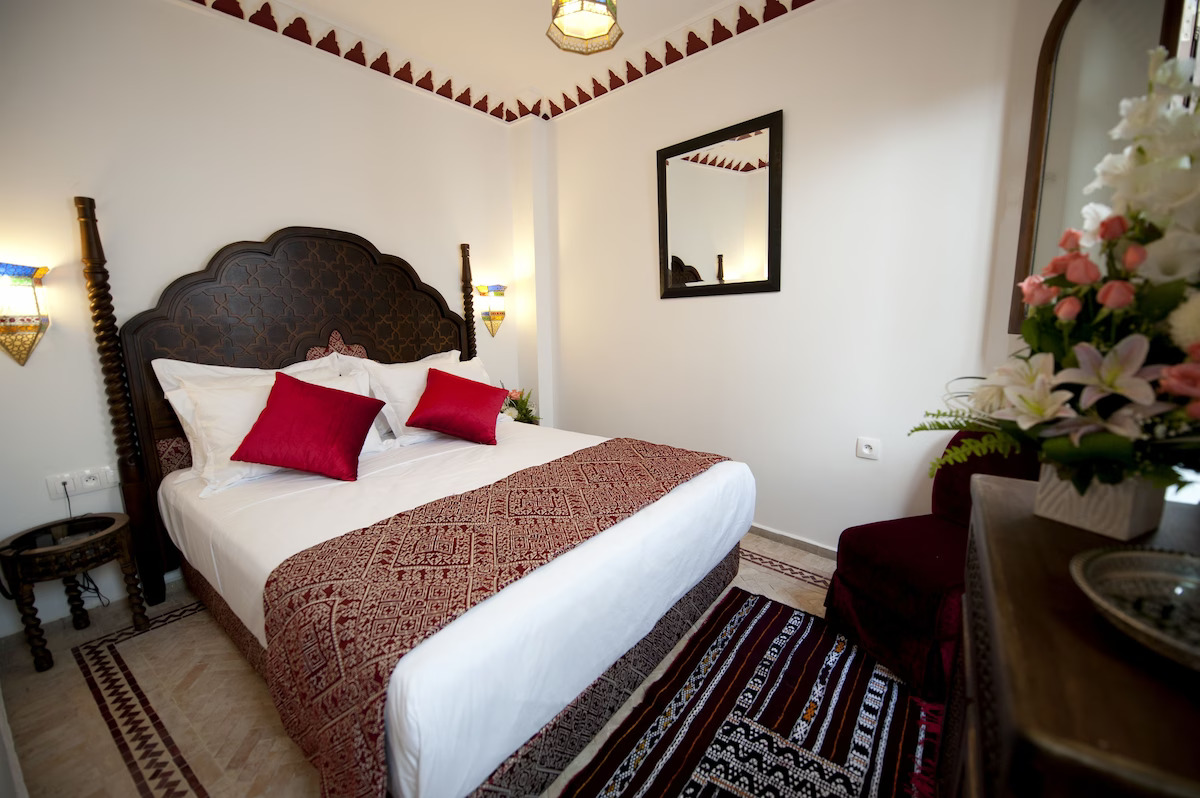 Standard Double Room at Dar Yasmine with Egyptian cotton sheets, premium bedding, down comforters, in-room safe
