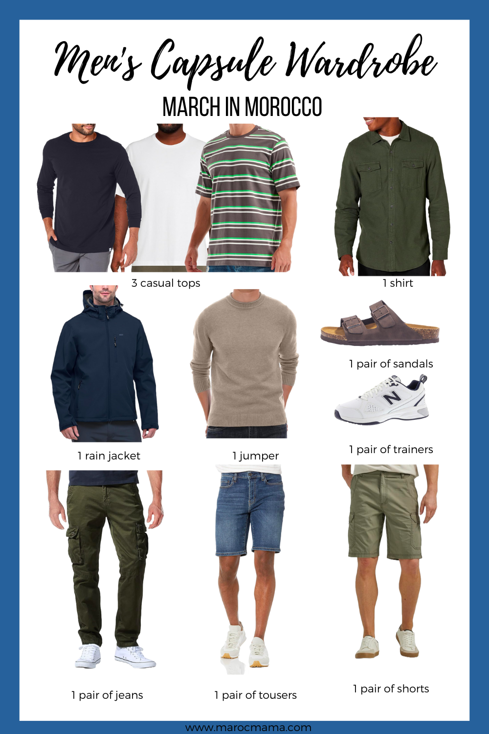 What to Pack for Morocco in March: Mens Capsule Wardrobe