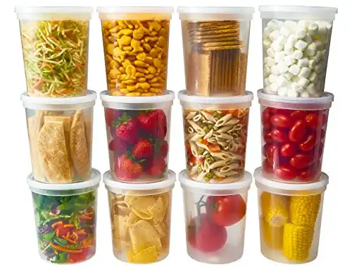 DuraHome Food Storage Deli Containers With Lids (32oz)