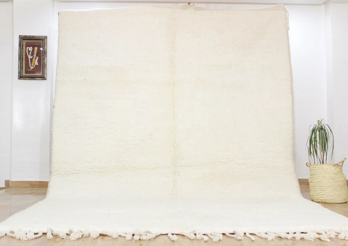 White Moroccan Kilim Rug