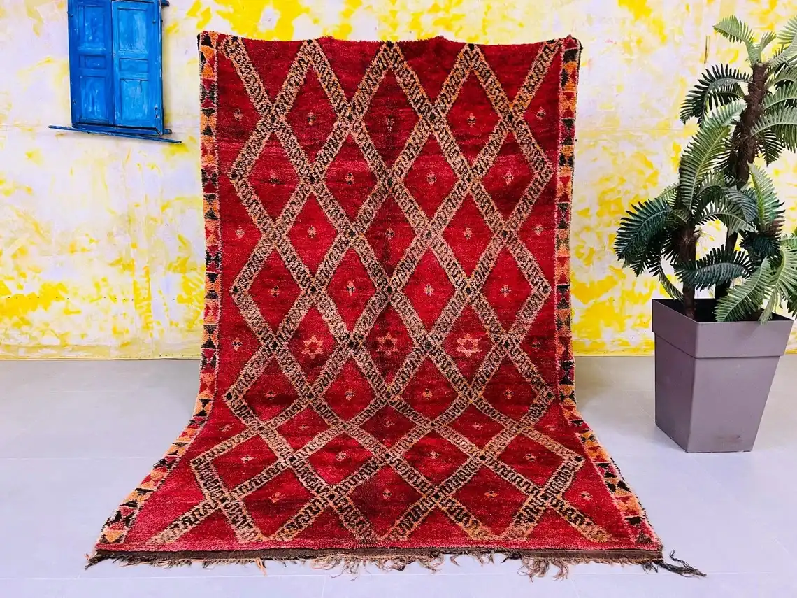Vintage Moroccan Red Rug
