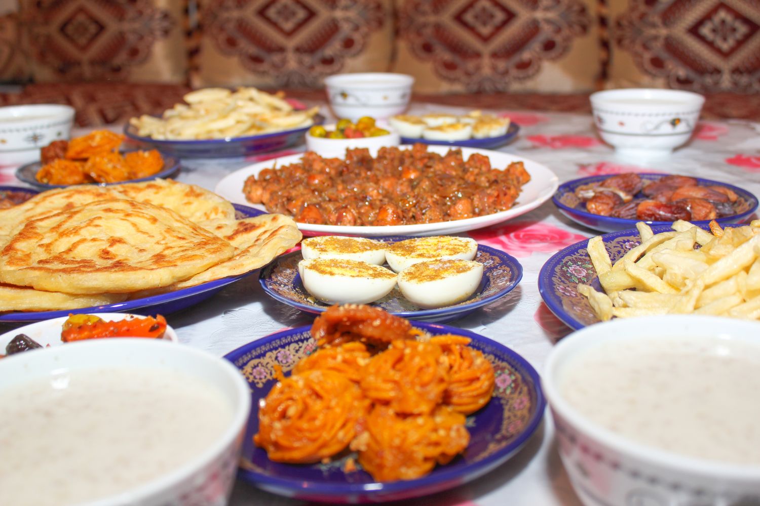 Moroccan traditional lunch prepared at a local home in Amizmiz