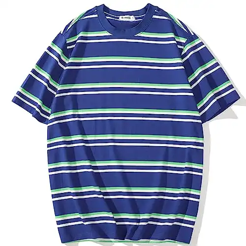 Loose Fit Crewneck Stripe T-Shirt