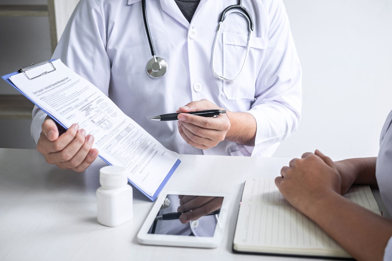 Doctor consulting with patient in Morocco