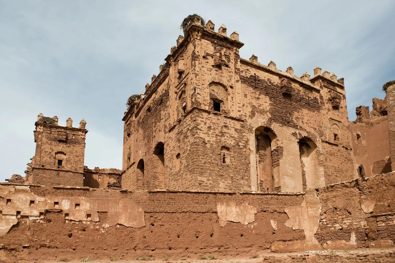 External view of the ruined Glaoui Kasbah