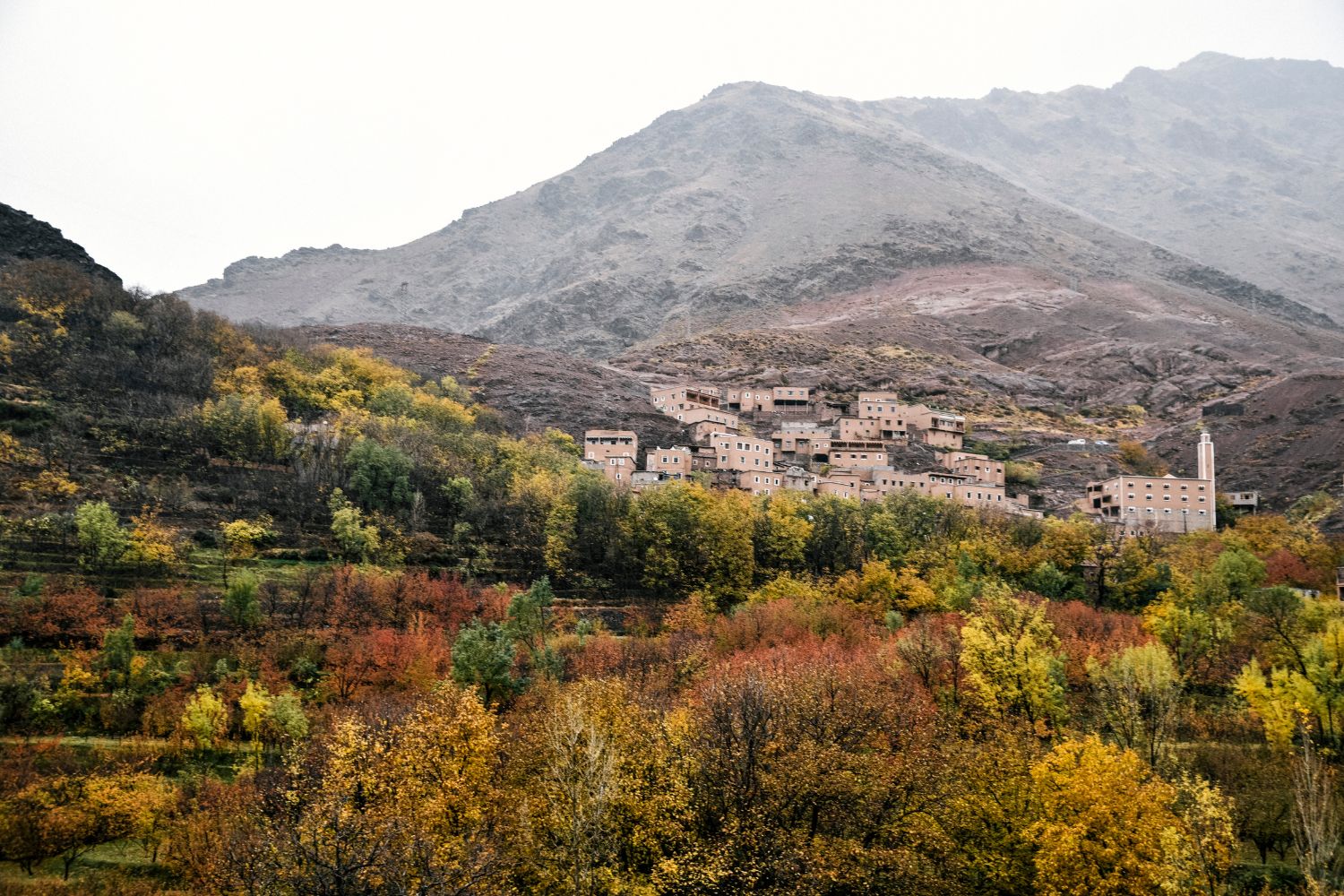 The mountain village of Imlil, Morocco in the Atlas.