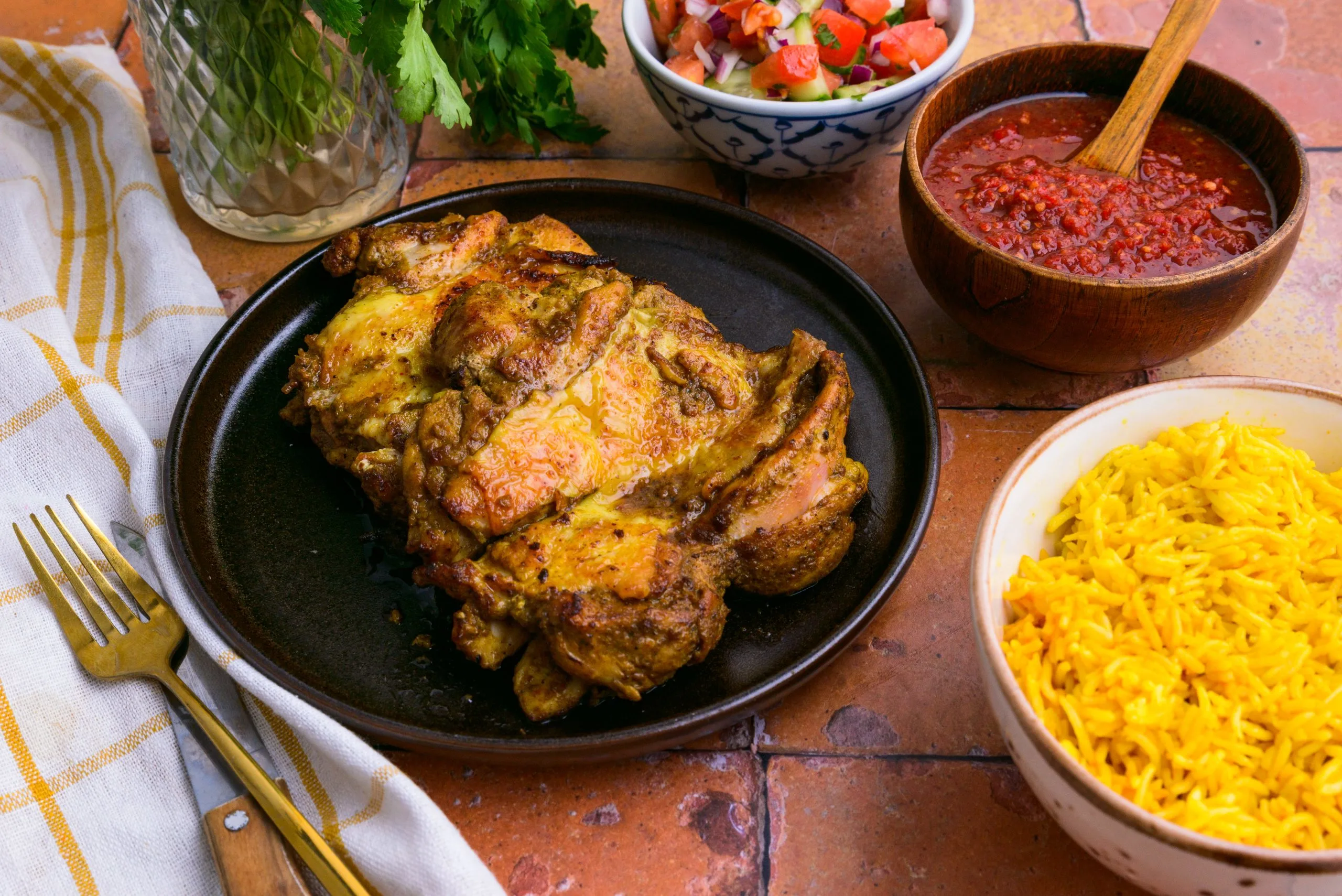 Moroccan grilled chicken with chermoula