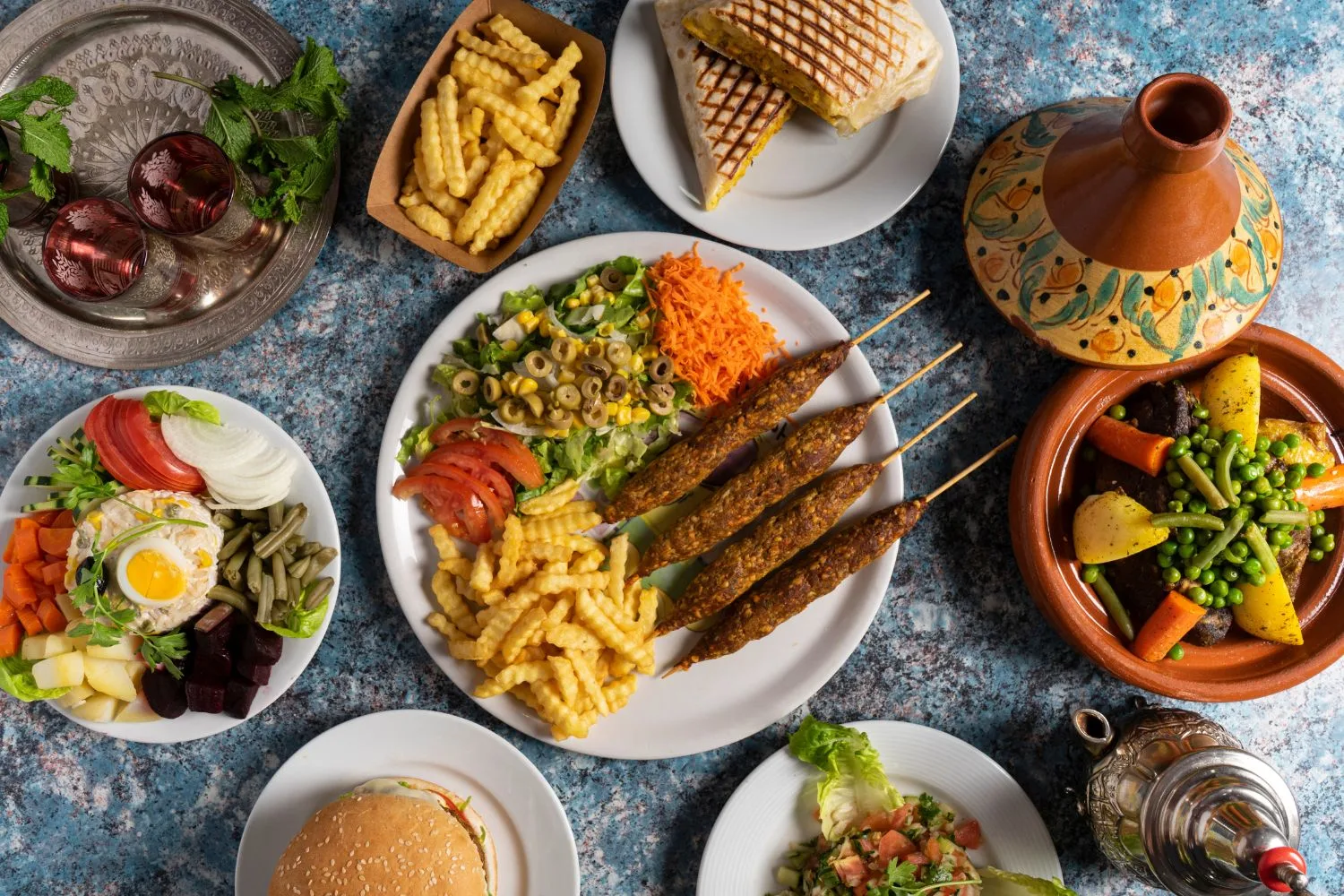 Assortment of Moroccan cuisines