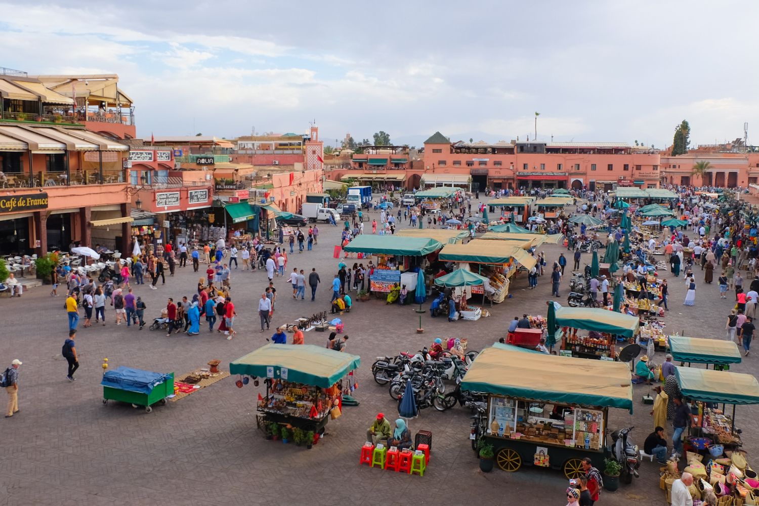 Jemaa el-Fnaa is a square and marketplace in Marrakech's medina