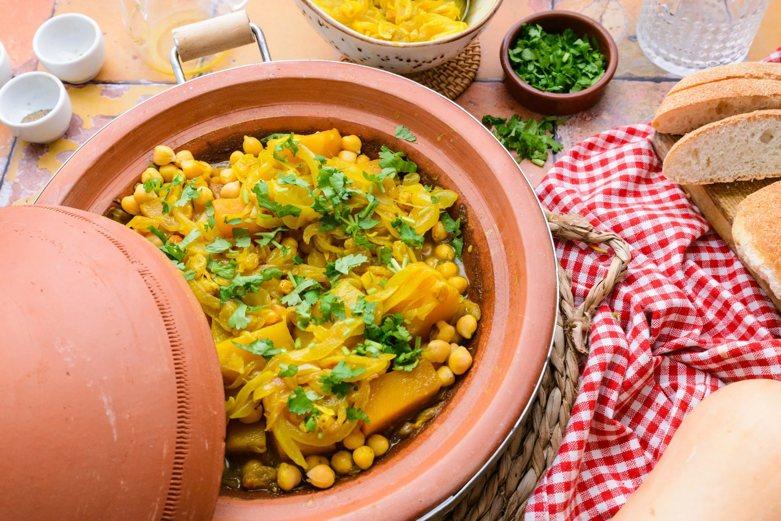 Moroccan pumpkin and chickpea tagine