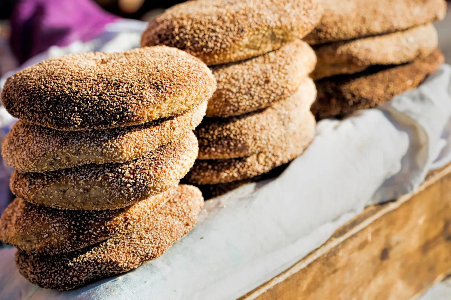 Traditional Moroccan bread -Khobz.